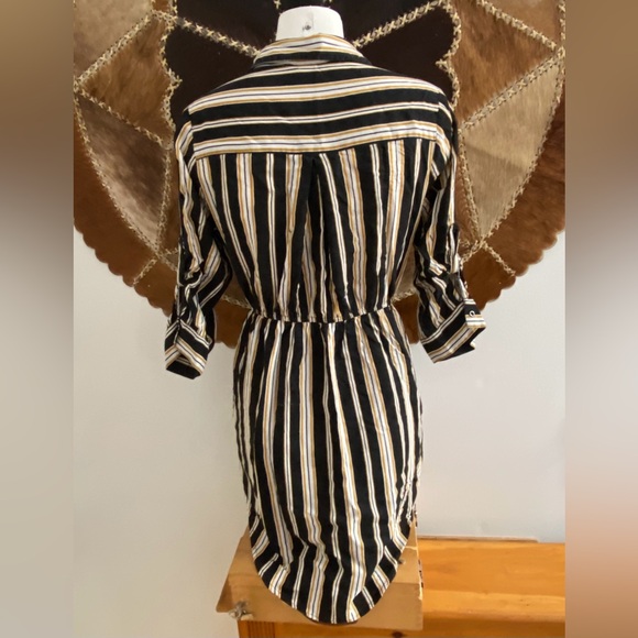 🐦⬛ 4/$20 🐦⬛  Funky Warped Marble Striped Tunic/Dress 3/4 Sleeve - Picture 3 of 7